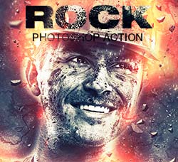 极品PS动作－岩石喷发：Rock Photoshop Action